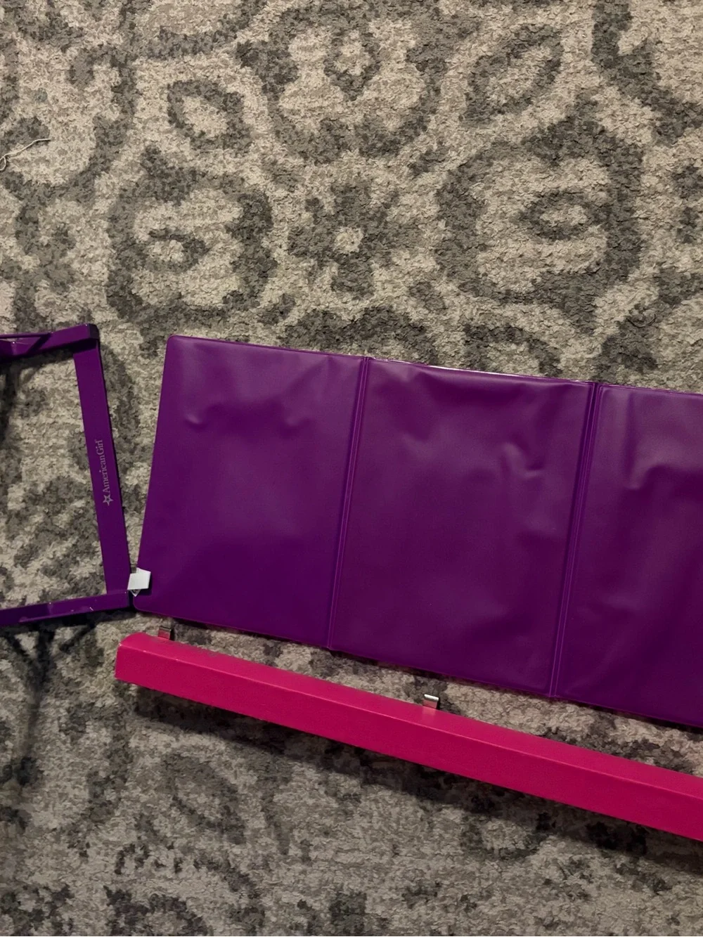 Retired American Girl Purple and Pink Gymnastics set